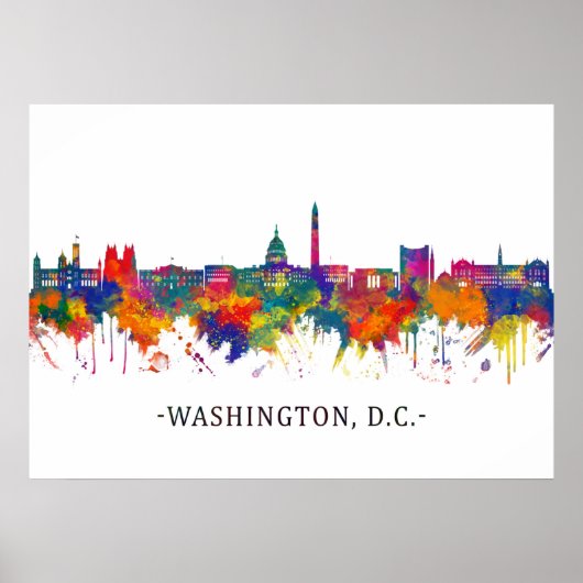 Poster Washington D.C. USA Skyline (Devant)