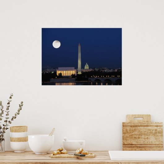 Poster Washington DC à la nuit (Cuisine)