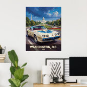 Poster Washington DC American Road Cruiser 1979 (Bureau à domicile)