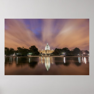 Poster Washington DC, bâtiment de capitol