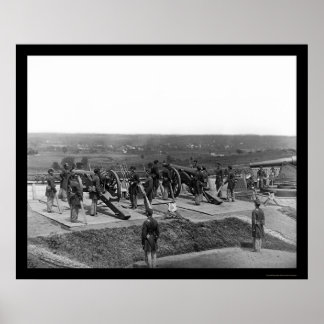 Poster Washington, DC Defending Gun Crews 1865