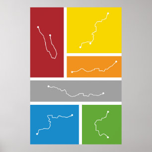 Poster Washington, DC - Palettes de transport en commun