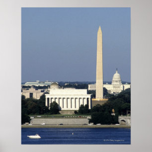 Poster Washington DC Skyline avec US Capitol Building 2