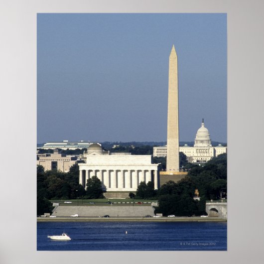 Poster Washington DC Skyline avec US Capitol Building 2 (Devant)