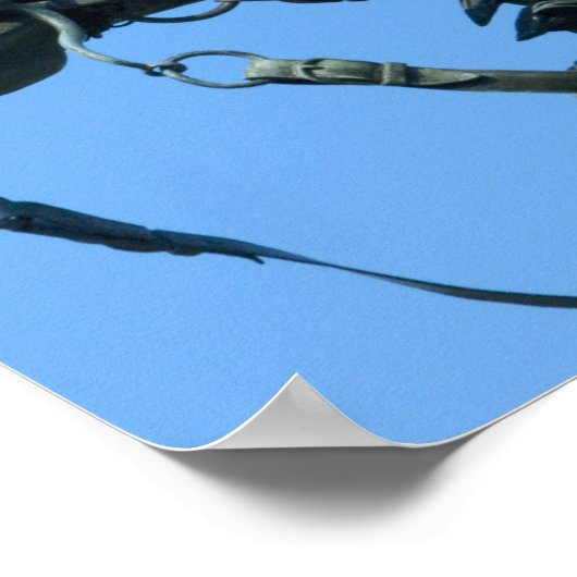 Poster Washington, DC, statue du général George (Coin)