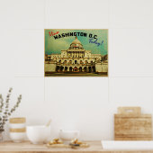 Poster Washington DC Vintage (Cuisine)