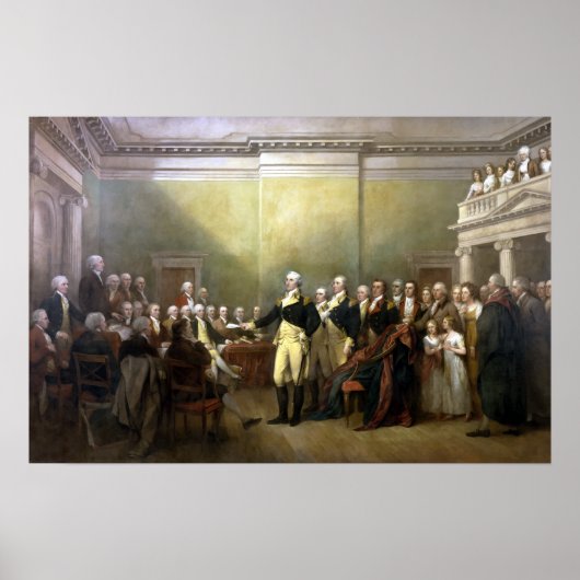 Poster Washington Démissionne De Sa Commission (Devant)