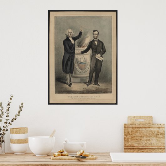 Poster Washington et Lincoln (Cuisine)