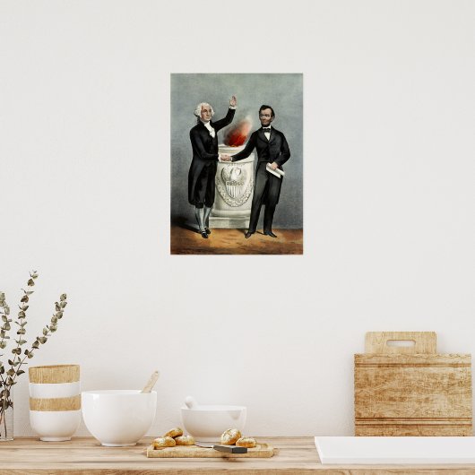 Poster Washington et Lincoln (Cuisine)