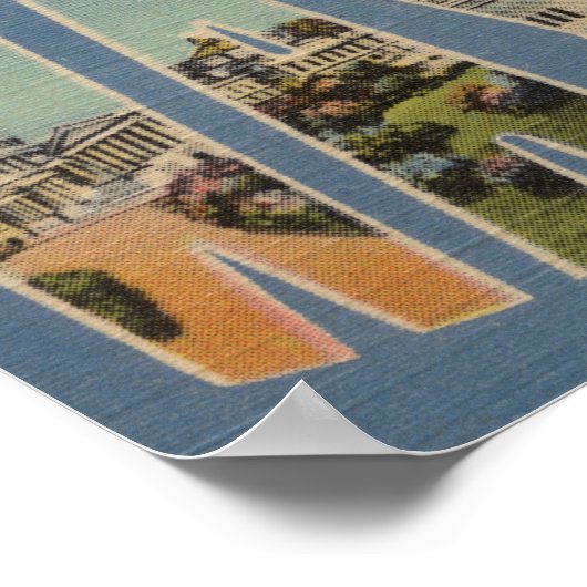 Poster Washington (État) - Scènes de grandes lettres 4 (Coin)