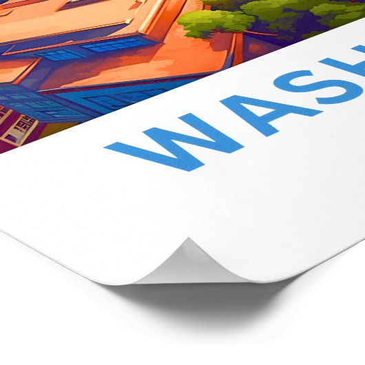 Poster Washington États-Unis (Coin)