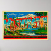 Poster Washington - L'Etat À feuillage persistant (Devant)