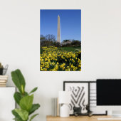 Poster Washington Monument Daffodils (Bureau à domicile)