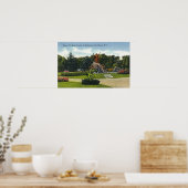 Poster Washington Park Vue sur la fontaine des rois, (Cuisine)