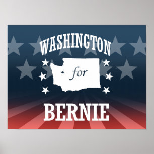 POSTER WASHINGTON POUR BERNIE SANDERS