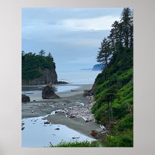 Poster Washington Rocky Ruby Beach (Devant)