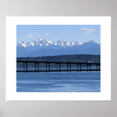 Poster Washington Scenic Olympic Mountains View (Devant)