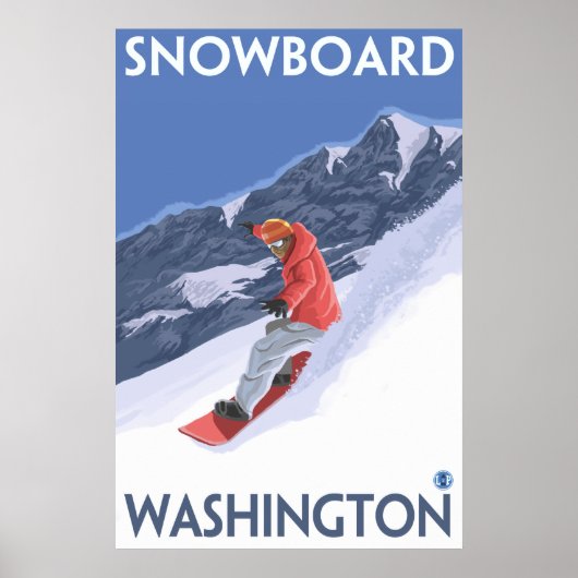 Poster Washington - Snowboard (Devant)