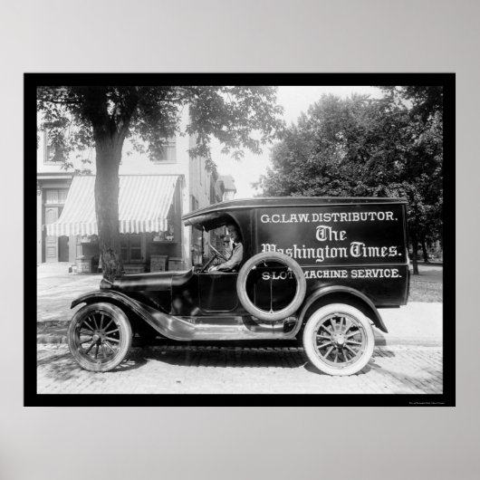 Poster Washington Times Journal Camion 1920 (Devant)