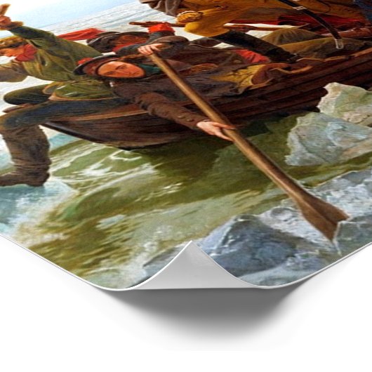 Poster Washington Traversant Le Delaware (Coin)