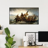 Poster Washington Traversant Le Delaware — Frontière (Bureau à domicile)