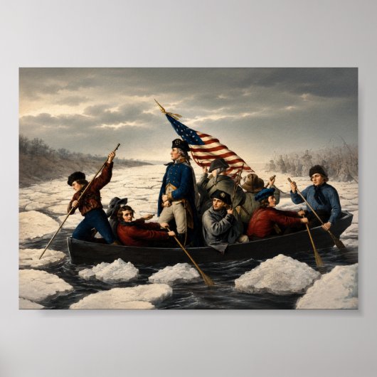 Poster Washington traversant le Delaware histoire d'Améri (Devant)