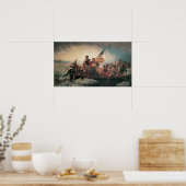 Poster Washington traversant le Delaware par Emanuel Leut (Cuisine)