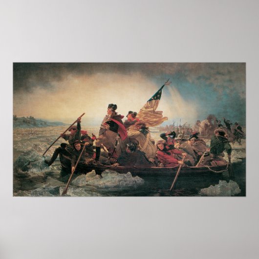 Poster Washington traversant le Delaware par Emanuel Leut (Devant)