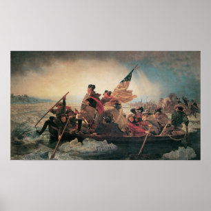 Poster Washington Traverser le Delaware par Emanuel Leutz