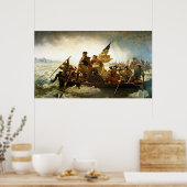 Poster Washington Traverser le Delaware par Emanuel Leutz (Cuisine)