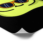 Poster Wassa Bae Drôle Nourriture Wasabi Pun Dark BG (Coin)