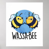 Poster Wassabee Funny Wasabi Bee Pun (Devant)