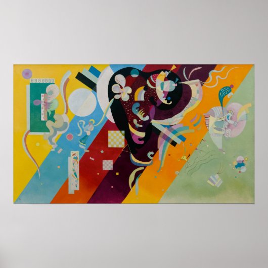 Poster Wassily Kandinsky Composition 9 Peinture Abstraite (Devant)