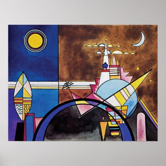 Poster Wassily Kandinsky - Grande Porte De Kiev Abstrait (Devant)