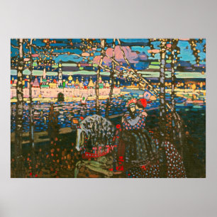 Poster Wassily Kandinsky Le Couple à Cheval Art Russe