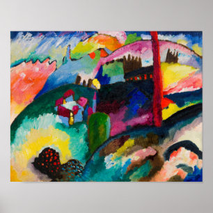 Poster Wassily Kandinsky : Paysage avec cheminée d'usine