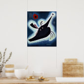 Poster Wassily Kandinsky - Pointed Black. (Cuisine)