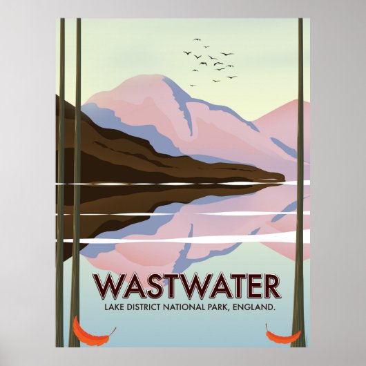 Poster Wastwater Lake district Angleterre (Devant)