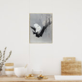 Poster Watanabe Seitei aigrettes dans un arbre la nuit (Cuisine)