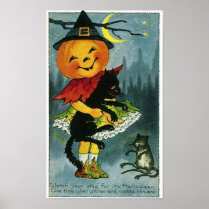 Poster Watch Your Step Halloween Card