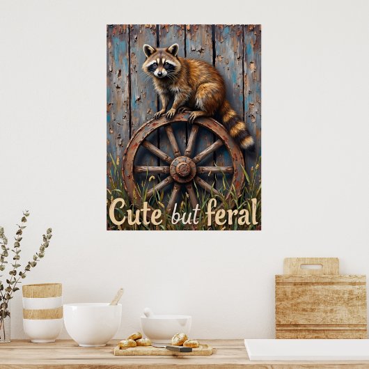 Poster Watcher de roue : Une perche de raton laveur (Cuisine)