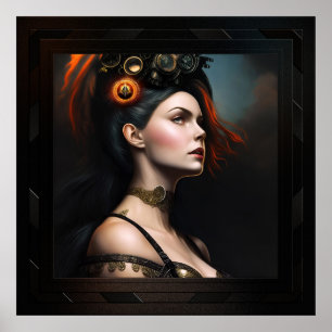 Poster Watcher Of The Storm Steampunk Beauté par Xzendor7