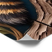 Poster Watcher Woodland : Raccoon sur un membre (Coin)