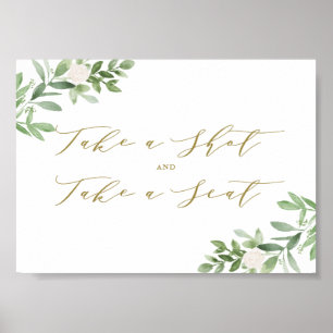 Poster Watecolor Green Prenez un coup de pied et prenez p