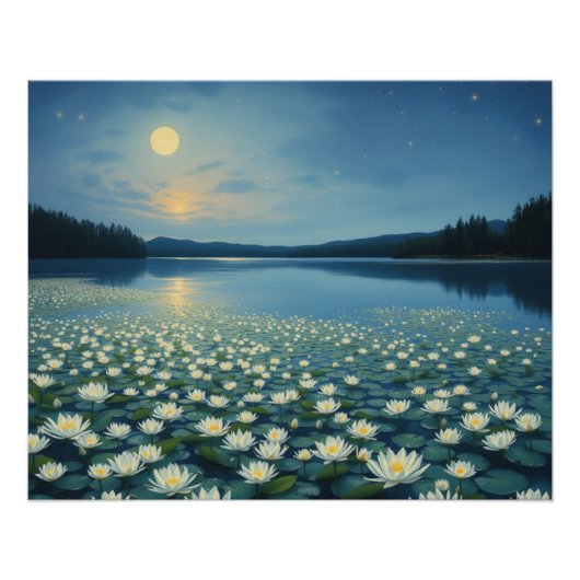 Poster water lilies (Devant)