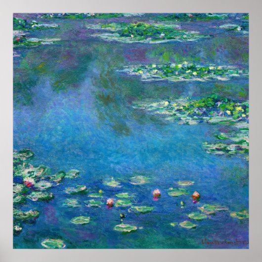 Poster Water Lilies by Claude Monet (Devant)