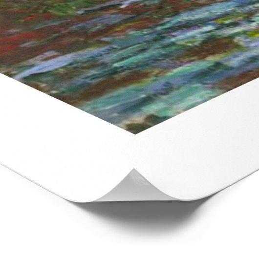 Poster Water Lilies et pont japonais par Claude Monet (Coin)