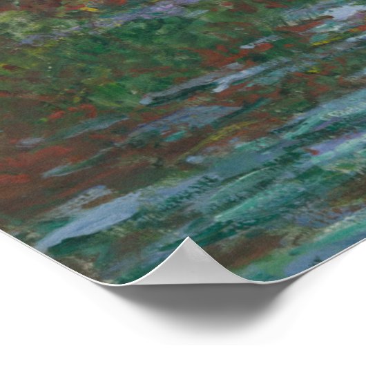 Poster Water Lily Pont par Claude Monet Fine Art Imprimer (Coin)