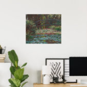 Poster Water Lily Pont par Claude Monet Fine Art Imprimer (Bureau à domicile)