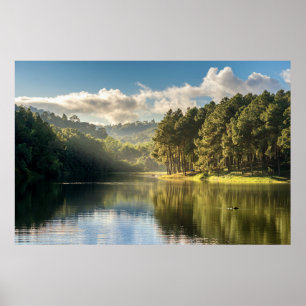 Poster Water Pang Oung Lake & Pine Forest Thailand